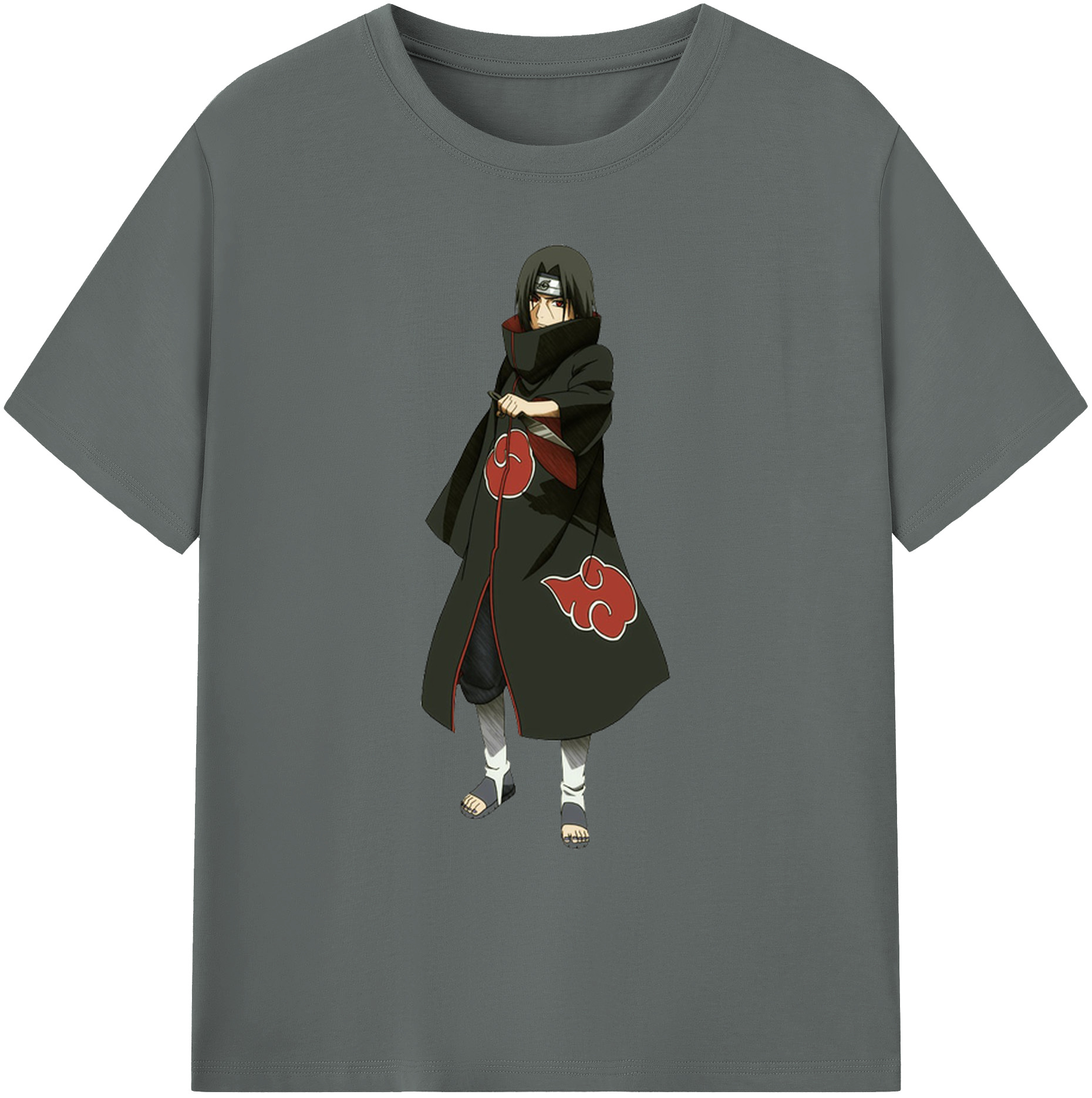 （画像用） NARUTO -ナルト- うちは イタチ Uchiha Itachi 綿100％ メンズ半袖Tシャツ｜肌触りやわらか＆通気性